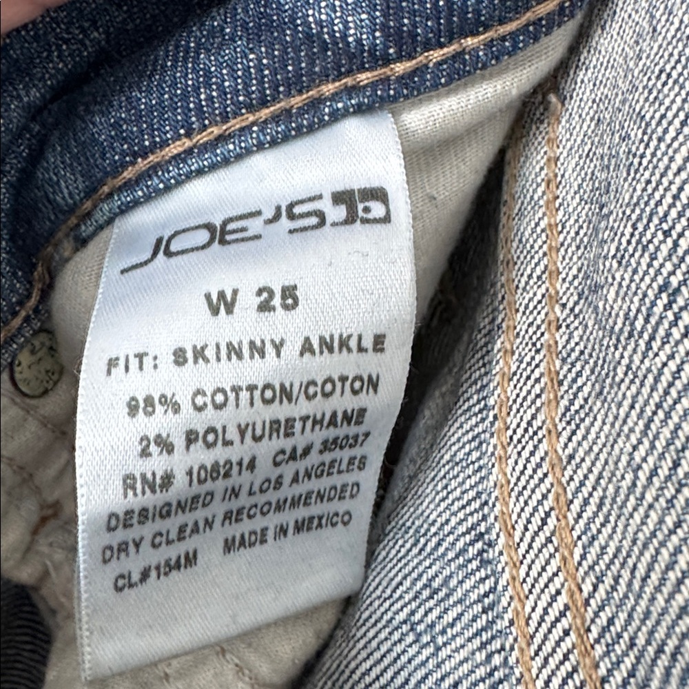 Joe's Jeans Light Blue Women's Skinny Ankle Jeans - Size 25 - Picture 3 of 4